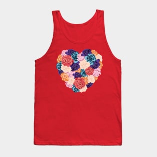 Heart Made of Roses Tank Top